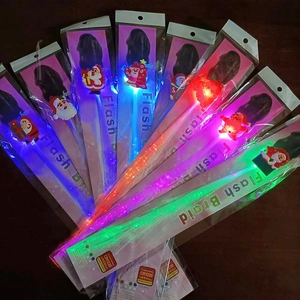 Colorful LED fiber optic butterfly hair braids with Santa Claus clip for Christmas party