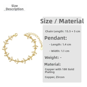 Detail view of 18K gold plated copper bracelet with sparkling zircon airplane charms