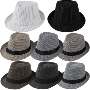 Fedora Jazz Hat Paper Straw Breathable Sun Protection Summer Beach Vacation Vintage British Style For Men Women And Kids