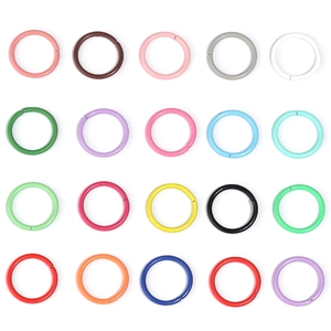 Colorful Open Jump Rings Lacquer Painted Iron Macaron Colors For DIY Jewelry Making Crafts Connecting Loops Findings