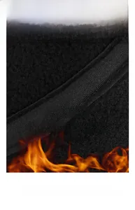 Close-up of thick thermal fleece lining and pure wool knit for winter insulation