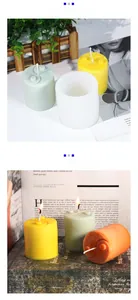 Macro detail of yin yang tai chi patterns on cylindrical silicone candle mold