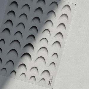 Matte French manicure guide stickers for nail art stencils in professional half-moon shapes