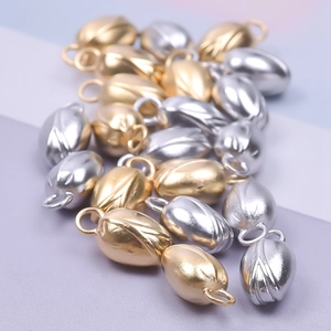 304 stainless steel flower bud pendants in matte gold and silver for DIY jewelry