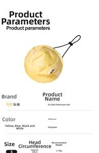 Tabella taglie per cappello da sole tie-dye giallo per cani piccoli e gatti con fori