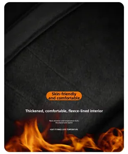 Detailed close-up of thickened fleece lining for thermal heat retention in winter caps