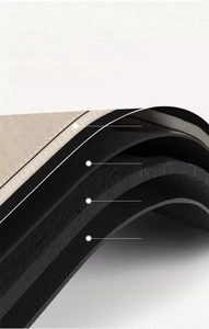 Detail of four-layer diatom mud bath mat with absorbent suede surface and non-slip rubber base