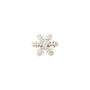 Elegant silver snowflake hair clip with sparkling rhinestones for women hair styling