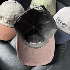 Retro letter embroidery baseball cap in multiple colors with adjustable metal buckle