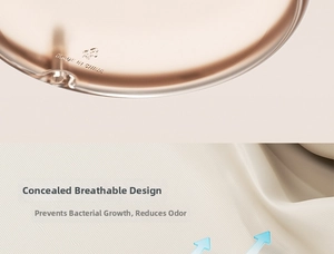 Detail view of the hidden breathable vent design on the orthodontic retainer storage box
