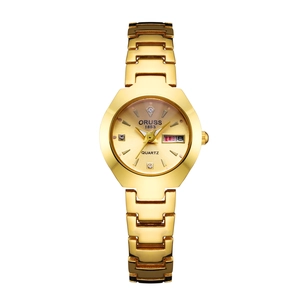 Montre À Quartz Pour Femmes Alliage Acier Inoxydable Étanche Jour Date Affichage Strass Mode Élégante Bijoux De Luxe