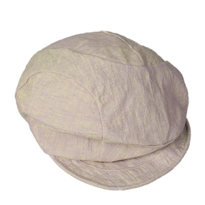 Lavender irregular cotton linen newsboy hat with breathable texture for summer sun protection