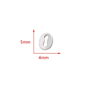 Oval stainless steel tag jewelry connector with hole 5mm by 4mm for DIY jewelry making