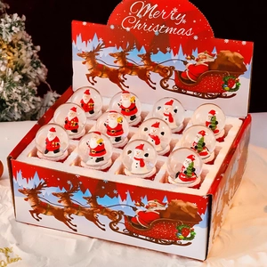 Christmas Snow Globe With Music And LED Lights Resin Santa Claus Reindeer Desktop Decoration Holiday Gift Decor