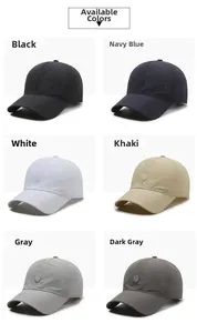 Détail montrant les six options de couleur de la casquette de baseball respirante à séchage rapide