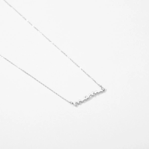 Minimalist S925 sterling silver mama letter pendant necklace on a clean white background