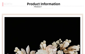 Close-up of handmade bridal hair comb with ceramic flowers and white pearls