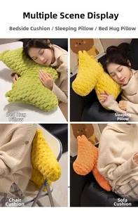 Multi-functional waffle texture plush horse pillow used as a backrest and cushion