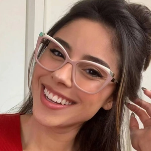 Cat Eye Blue Light Blocking Glasses Frame TR90 Retro Fashion Anti Glare Clear Lens Eyewear For Women
