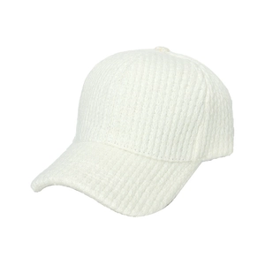 Casquette de baseball blanche en maille pour femme avec texture verticale d'automne