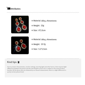 Tableau détaillé des tailles et poids des boucles d'oreilles fleurs en alliage doré