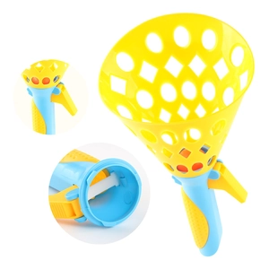Gioco di lancio e ricezione palla per bambini in giallo e blu per sport all'aperto