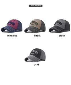 Multiple color options for washed cotton outdoor baseball caps with intricate embroidery