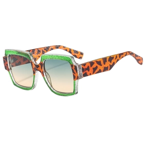 Retro Square Sunglasses Large Frame UV400 Protection Gradient Lenses PC Frame Color Block Fashion Unisex Outdoor