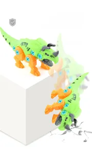 Giocattolo costruibile triceratopo fai-da-te durevole con design resistente agli urti