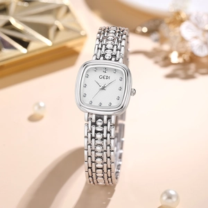 Damen Vintage Luxus Legierung Quarzuhr Mit Strass-Skala Quadratischem Kissen-Zifferblatt 30M Wasserdicht Elegante Armbanduhr