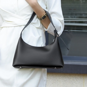 French Style Minimalist PU Leather Underarm Bag Adjustable Strap Versatile Lightweight Shoulder Hobo Bag For Women