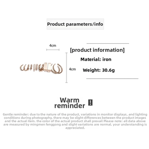 Detailed view of 4cm rose gold iron hair clips set with dimensions and weight specs