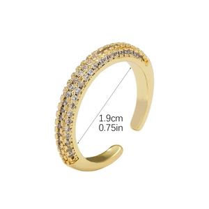 Detailansicht mit 1,9 cm Innendurchmesser des goldenen Rings mit Zirkoniasteinen