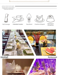 Christmas tree napkins shown in multiple decorative folding styles for hotel party settings