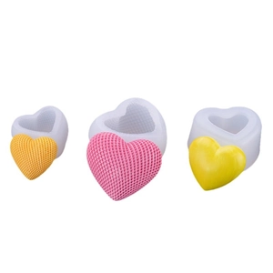 3D woven heart silicone molds for Valentine mousse cakes and chocolate dessert decorations