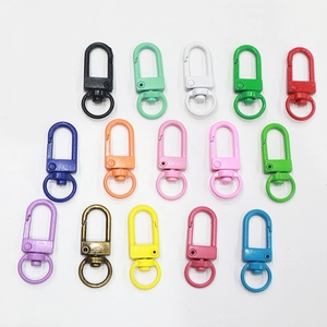 Colorful metal swivel lobster clasps for DIY jewelry making and keychains in 15 colors