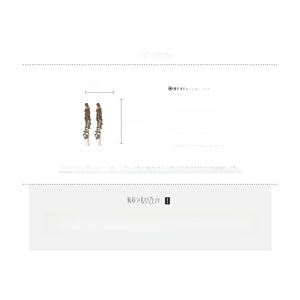 Spécifications des boucles d'oreilles franges de blé en argent de 25,2 cm en fer