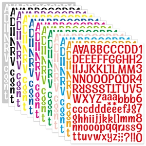 Colorful Vinyl Alphabet Number Stickers Waterproof Self Adhesive Letter Decals For DIY Scrapbooking Mailbox Gift Decor