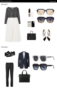 Fashion styling lookbook featuring round sunglasses with elegant business and casual outfits