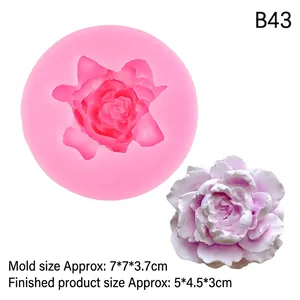 3D jasmine flower silicone mold for aromatherapy candles and plaster ornaments