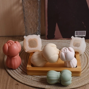 Peony flower silicone mold for handmade scented candles and DIY resin floral crafts