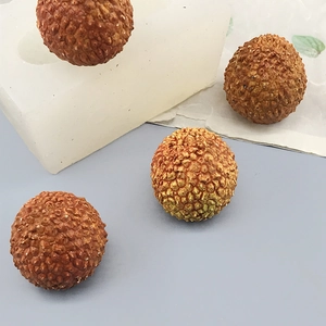 Silicone lychee mold for making realistic fruit shaped candles, soap, or chocolates