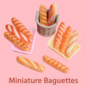 Charmes De Baguette De Pain Miniature En Résine Pour Bricolage Déco Maison De Poupée Ornements De Jeu Alimentaire