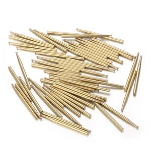 Set of precision gold plated solid brass positioning pins for industrial machining use
