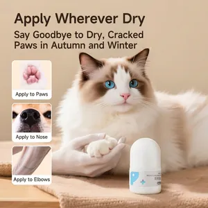Baume Pour Pattes D'animaux Crème Hydratante Au Beurre De Karité Huile D'avocat Réparation Pattes Sèches Museau Coude Chien Chat