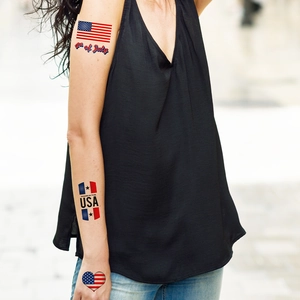 Tatuajes temporales impermeables USA 250 aniversario con banderas para fiestas del 4 de julio