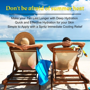 Deeply hydrating after sun spray for cooling skin and maintaining a long-lasting beach tan