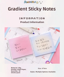 Macro shot of gradient sticky notes showing smooth writing texture and vibrant colors