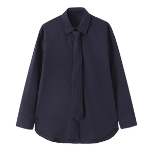Damen Langarm Polyester Hemd Mit Krawatte Einfarbig Elegant Popeline Bluse Casual Büro Oberteile Für Frauen