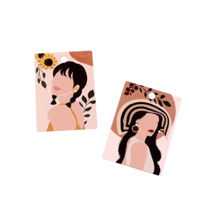 Minimalist white cardboard jewelry display cards for elegant earring and necklace presentation